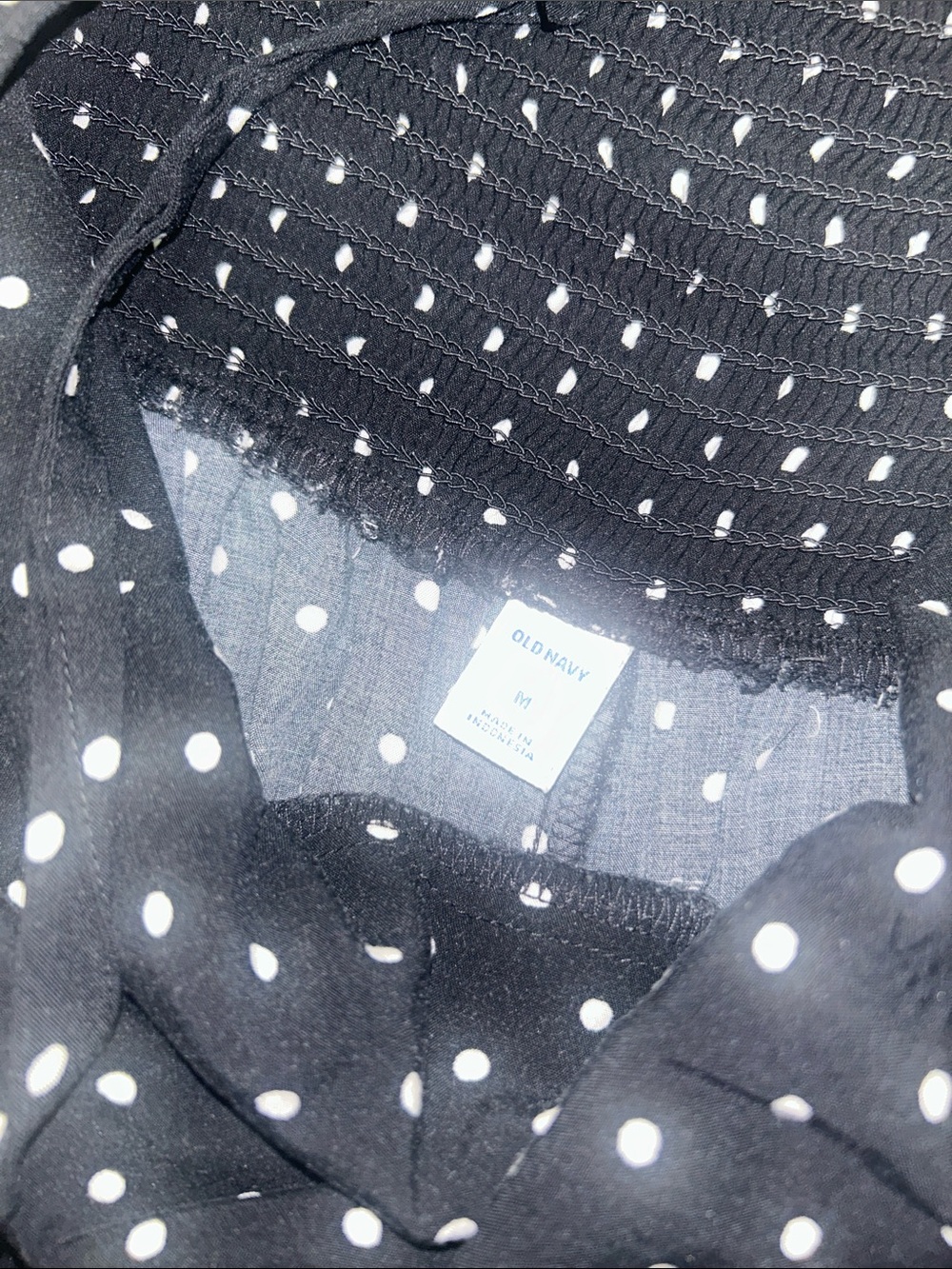Old navy Black Polka Dot Wide-Leg Jumpsuit - Picture 3 of 5